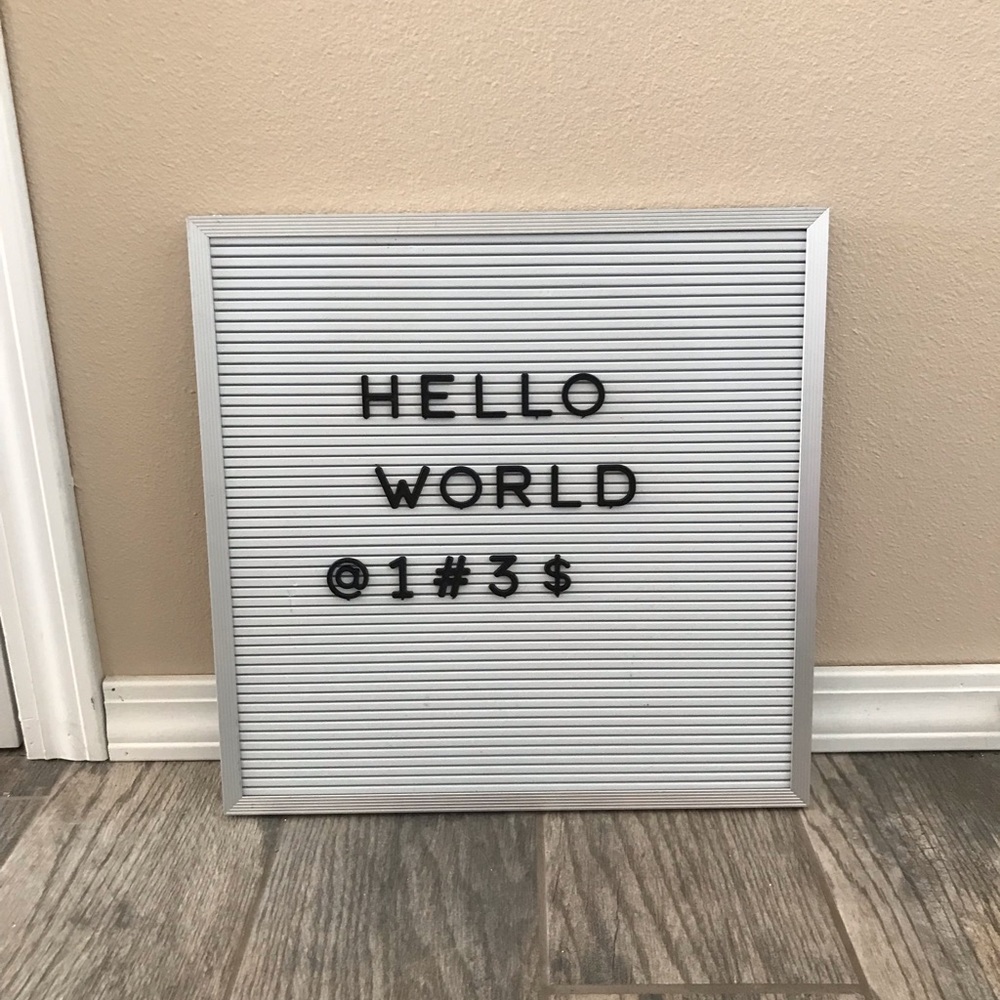 Silver and White Letter Board Sign
